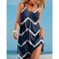 Casual Chic Spaghetti Straps Sleeveless Dress – Vibrant Graffiti Design | Phonax Services