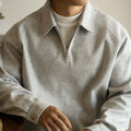 Men’s Half-Zip Lapel Pullover – Loose Fit Long Sleeve Spring & Autumn Sweater | Phonax Services
