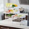 Stackable Folding Kitchen Storage Rack with Drain Basket – Phonax | Phonax Services