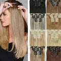 6-Piece Long Straight Hair Clip-In Wig Extensions – 60cm Synthetic Fiber for Women | Phonax Services