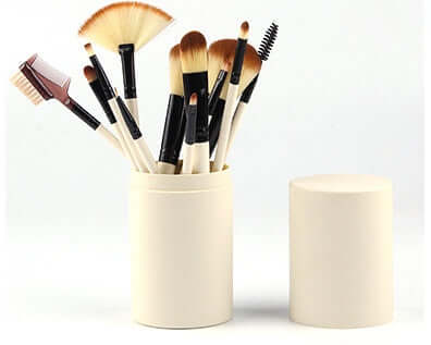 12-Piece Makeup Brush Set with Case – Blush, Eyeshadow, Eyelash & Highlighter Brushes in Travel Barrel | Phonax Services