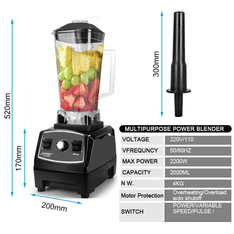 2200W High-Speed Blender 2L – Juicer, Ice Crusher, Mixer | Phonax Services | Phonax Services
