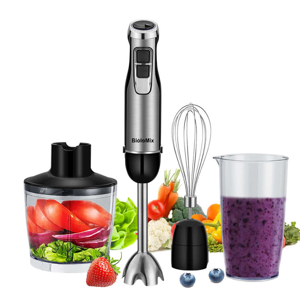 4-in-1 Hand Held Stick Blender – Biolomix Mixer with Chopper & Whisk – Phonax Services | Phonax Services