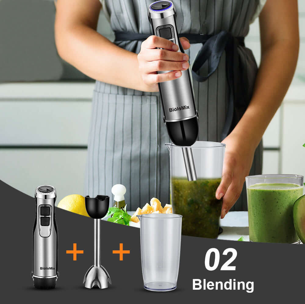 4-in-1 Hand Held Stick Blender – Biolomix Mixer with Chopper & Whisk – Phonax Services | Phonax Services