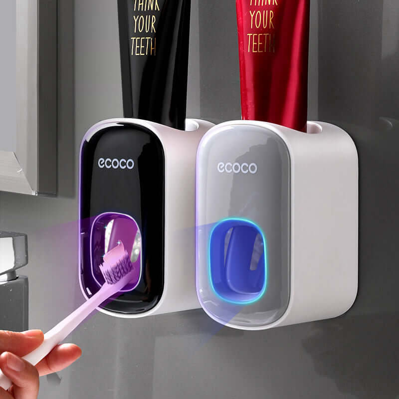Automatic Toothpaste Dispenser & Toothbrush Holder – Wall-Mounted Bathroom Organizer Set | Phonax Services