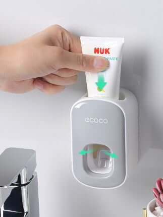 Automatic Toothpaste Dispenser & Toothbrush Holder – Wall-Mounted Bathroom Organizer Set | Phonax Services