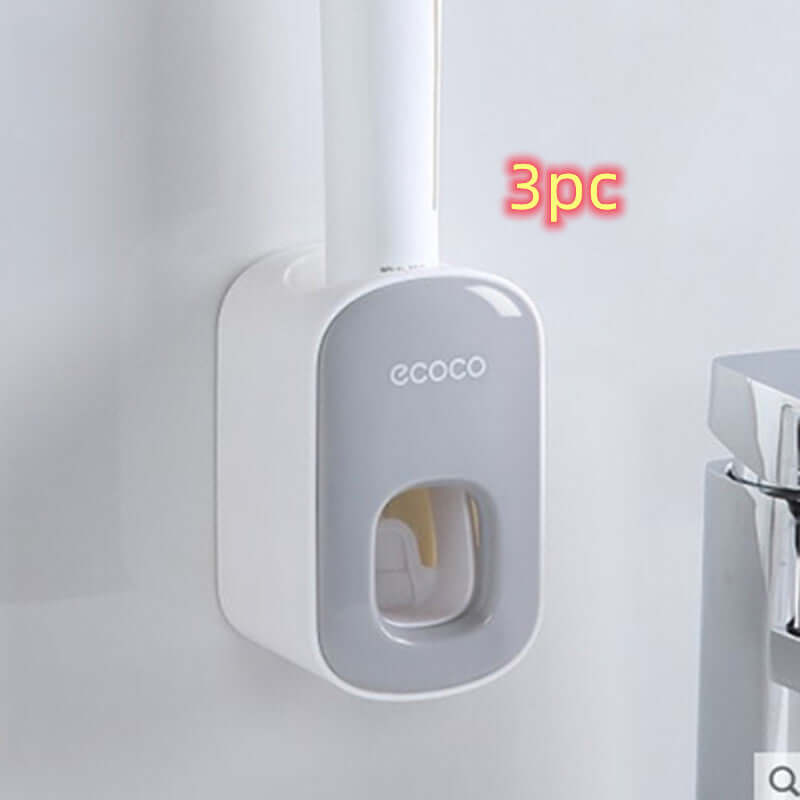 Automatic Toothpaste Dispenser & Toothbrush Holder – Wall-Mounted Bathroom Organizer Set | Phonax Services