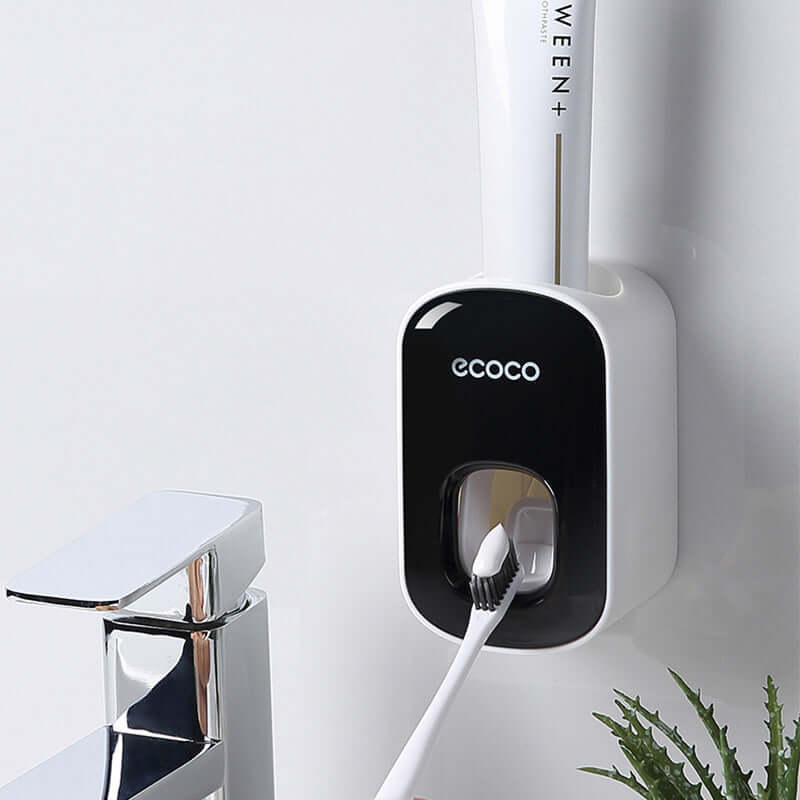 Automatic Toothpaste Dispenser & Toothbrush Holder – Wall-Mounted Bathroom Organizer Set | Phonax Services