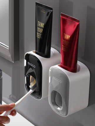 Automatic Toothpaste Dispenser & Toothbrush Holder – Wall-Mounted Bathroom Organizer Set | Phonax Services