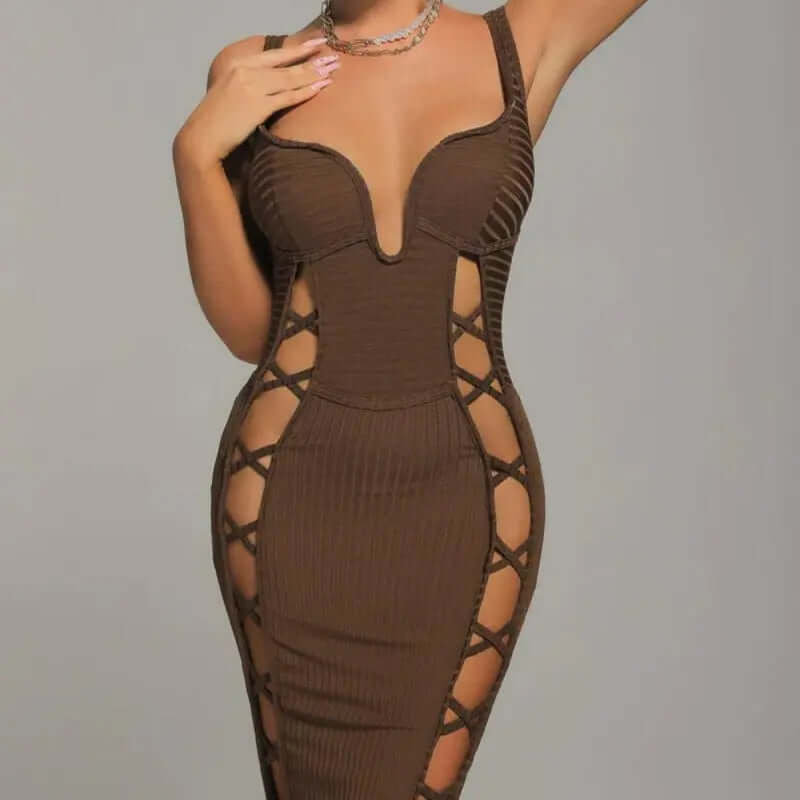 Elegant Wear Bandage Dress – Hollow Low Cut Design | Phonax Services
