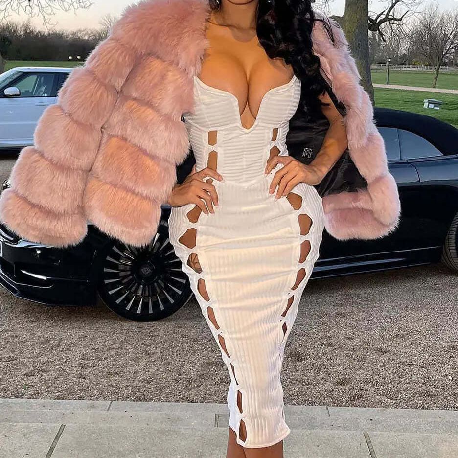 Elegant Wear Bandage Dress – Hollow Low Cut Design | Phonax Services