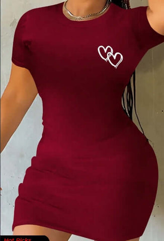 Beach Heart Fashionable Bodycon Dress – Versatile Style for Any Occasion | Phonax Services