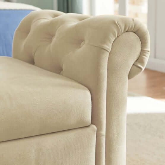 Beige Multifunctional Storage Rectangular Sofa Stool | Phonax Services