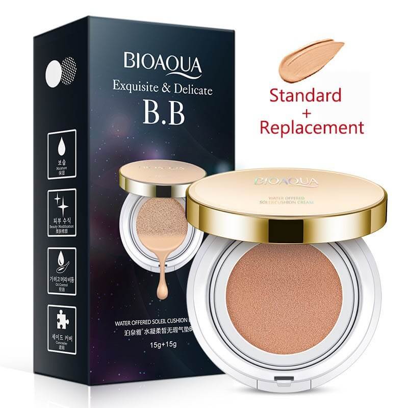 Bioaqua Air Cushion BB Cream – 3-Color Moisturizing Concealer & Whitening Foundation | Phonax Services
