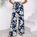 YourBrand Casual High Waist Flower Print Wide Leg Pants – Comfortable and Stylish Design | Phonax Services