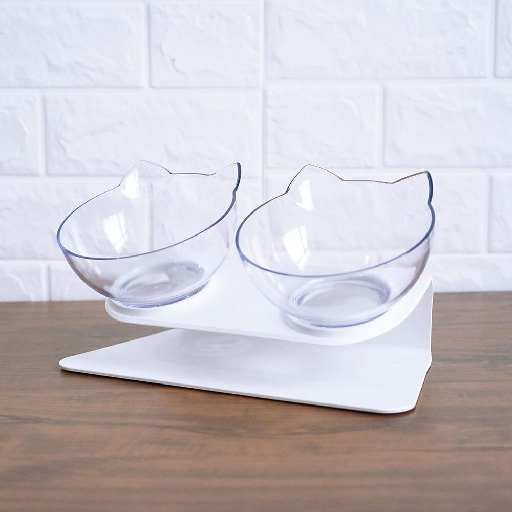 Cat Double Bowl Cat Food Bowl Protects Cervical Vertebra | Phonax Services