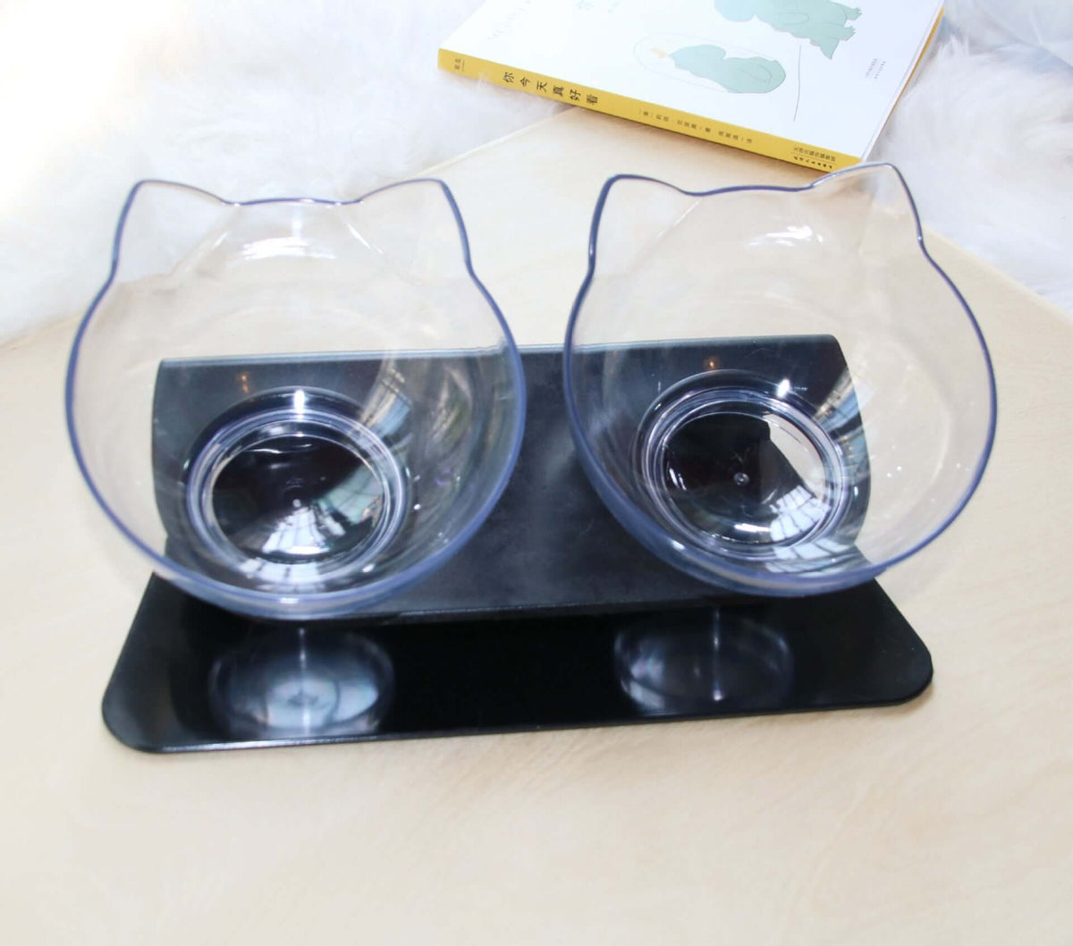 Cat Double Bowl Cat Food Bowl Protects Cervical Vertebra | Phonax Services
