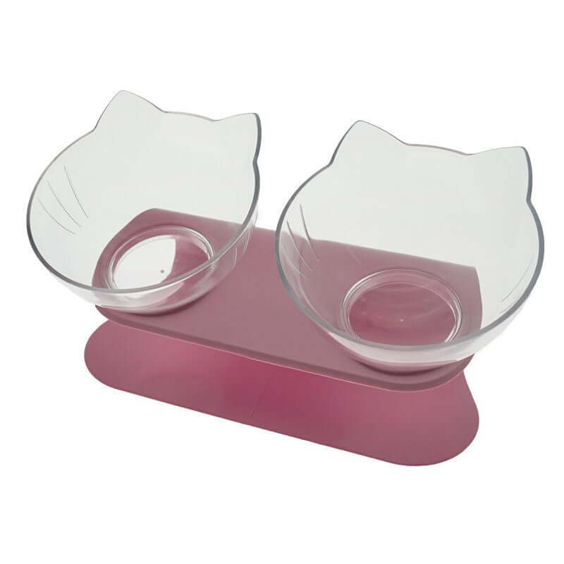 Cat Double Bowl Cat Food Bowl Protects Cervical Vertebra | Phonax Services