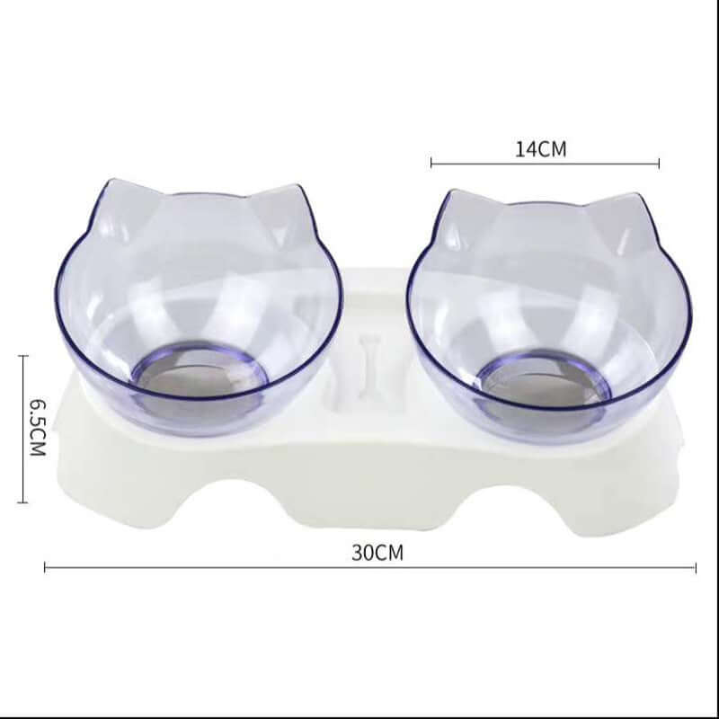 Cat Double Bowl Cat Food Bowl Protects Cervical Vertebra | Phonax Services
