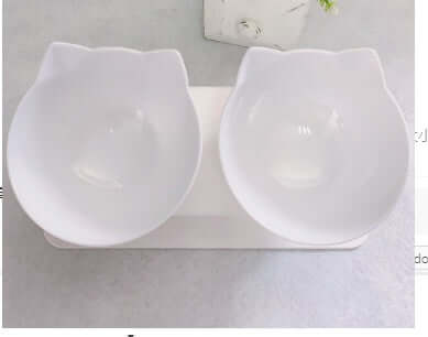 Cat Double Bowl Cat Food Bowl Protects Cervical Vertebra | Phonax Services