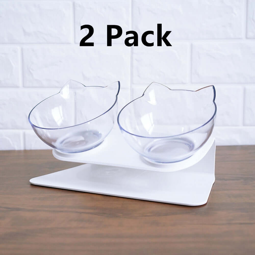 Cat Double Bowl Cat Food Bowl Protects Cervical Vertebra | Phonax Services