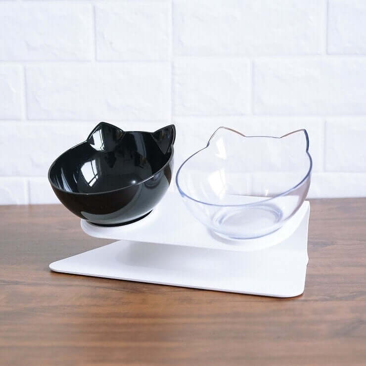 Cat Double Bowl Cat Food Bowl Protects Cervical Vertebra | Phonax Services