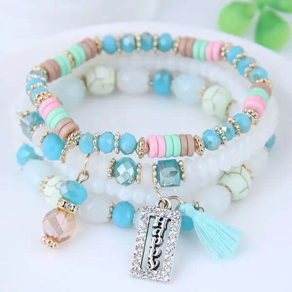 ⚡Cheerful Engraved Tassel Charm Bracelet | Phonax Services