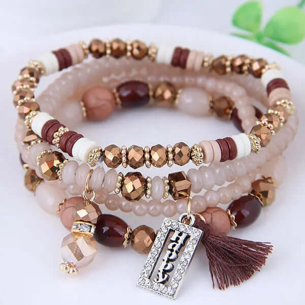 ⚡Cheerful Engraved Tassel Charm Bracelet | Phonax Services