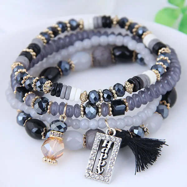 ⚡Cheerful Engraved Tassel Charm Bracelet | Phonax Services