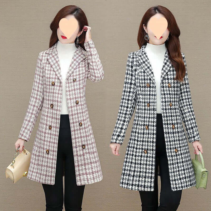 ChicSpring Slim Fit Coat – Stylish Plaid Design for Women | Phonax Services