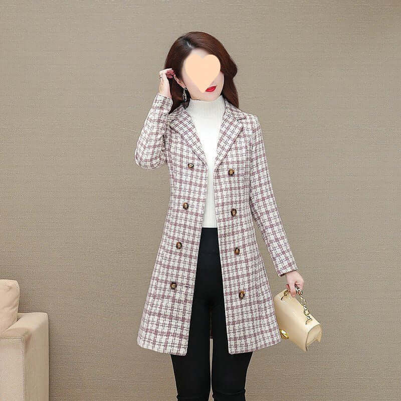 ChicSpring Slim Fit Coat – Stylish Plaid Design for Women | Phonax Services