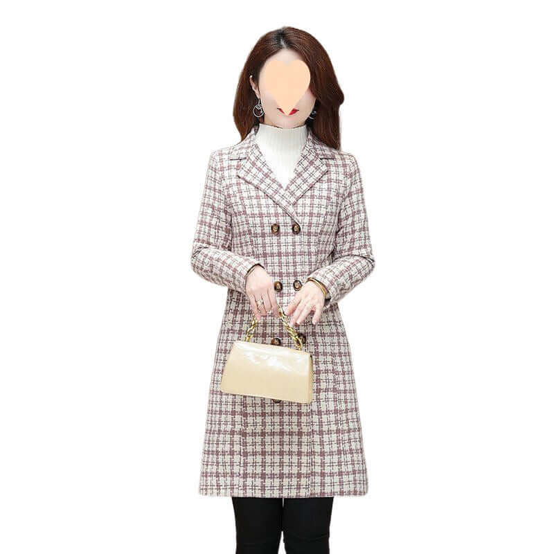 ChicSpring Slim Fit Coat – Stylish Plaid Design for Women | Phonax Services