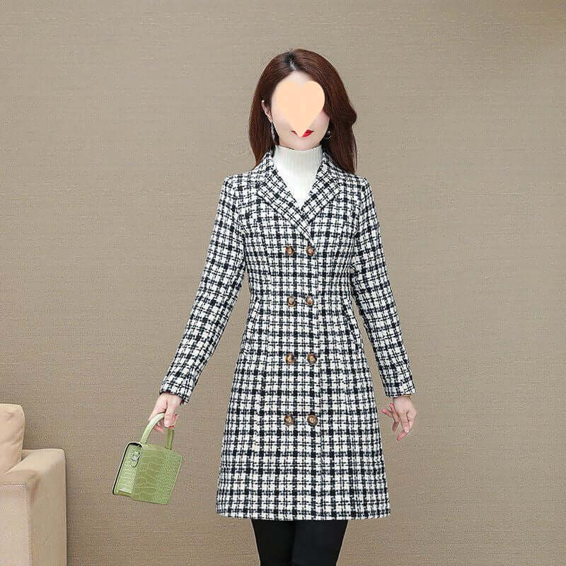 ChicSpring Slim Fit Coat – Stylish Plaid Design for Women | Phonax Services