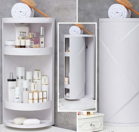 Corner Bathroom Shelf – No-Drill Wall-Mounted Triangle Rack with 3 Tiers | Phonax Services