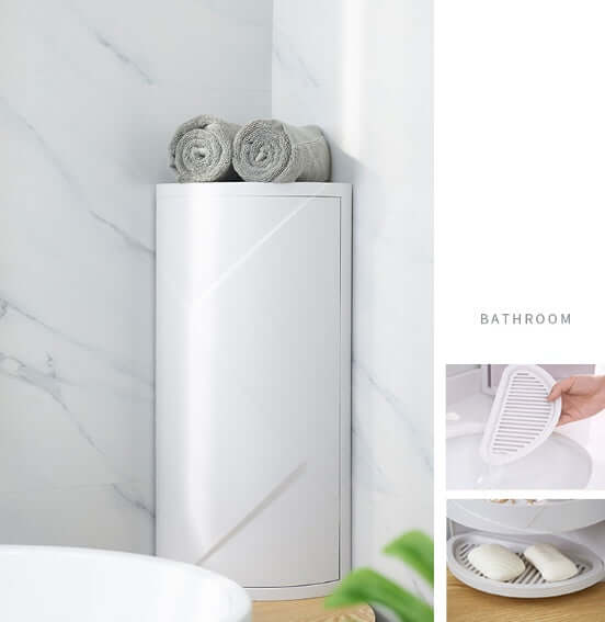 Corner Bathroom Shelf – No-Drill Wall-Mounted Triangle Rack with 3 Tiers | Phonax Services