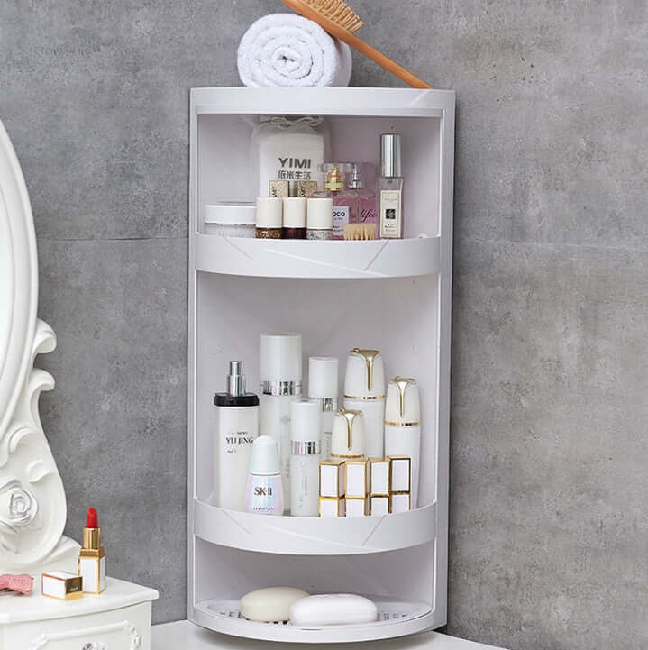 Corner Bathroom Shelf – No-Drill Wall-Mounted Triangle Rack with 3 Tiers | Phonax Services