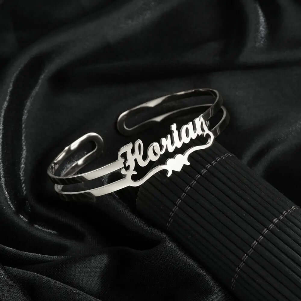 Customized Name Bracelet Personalized Custom Bangles Stainless Steel Jewelry | Phonax Services