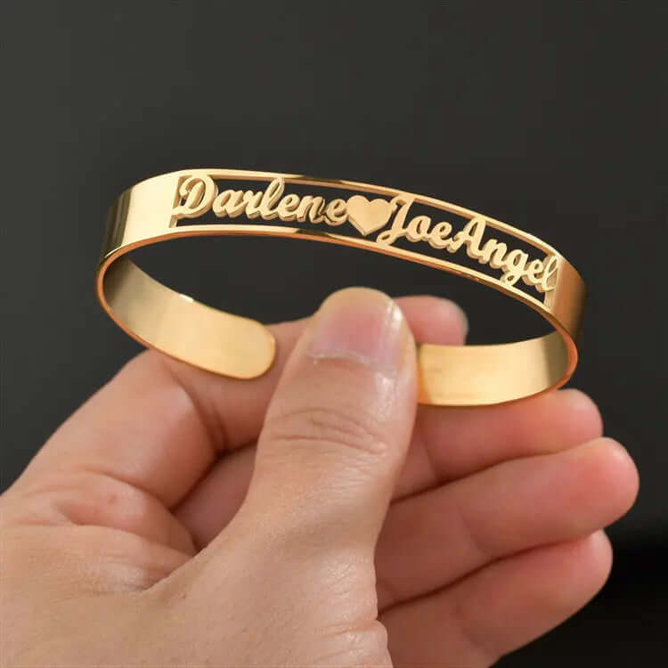 Customized Name Bracelet Personalized Custom Bangles Stainless Steel Jewelry | Phonax Services