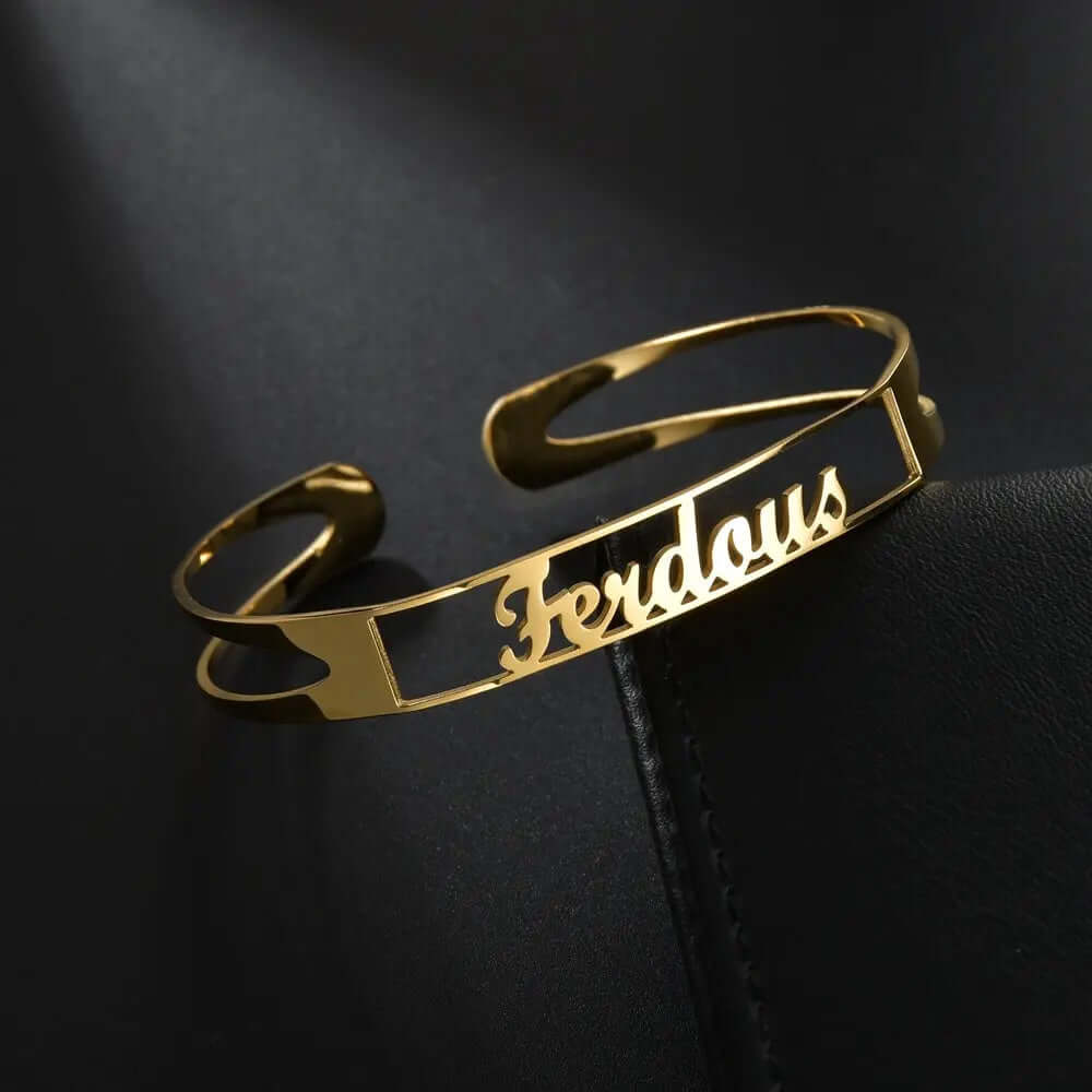 Customized Name Bracelet Personalized Custom Bangles Stainless Steel Jewelry | Phonax Services