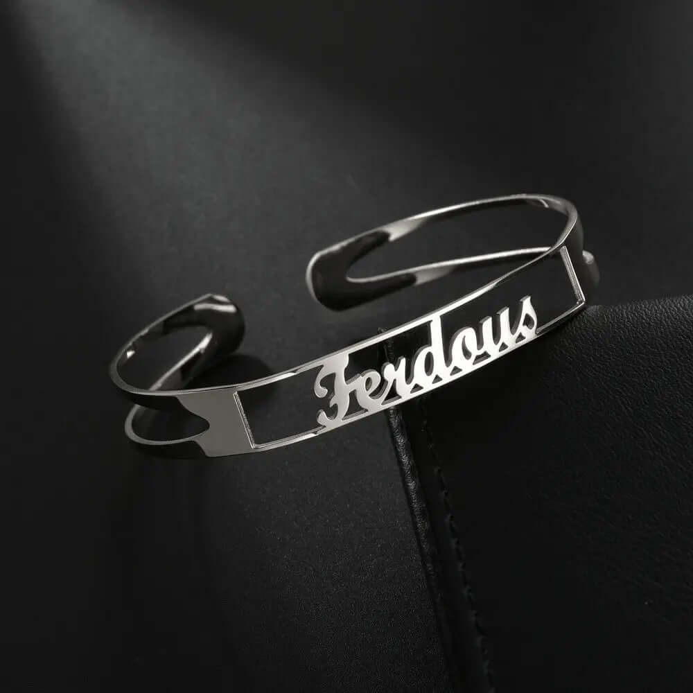 Customized Name Bracelet Personalized Custom Bangles Stainless Steel Jewelry | Phonax Services