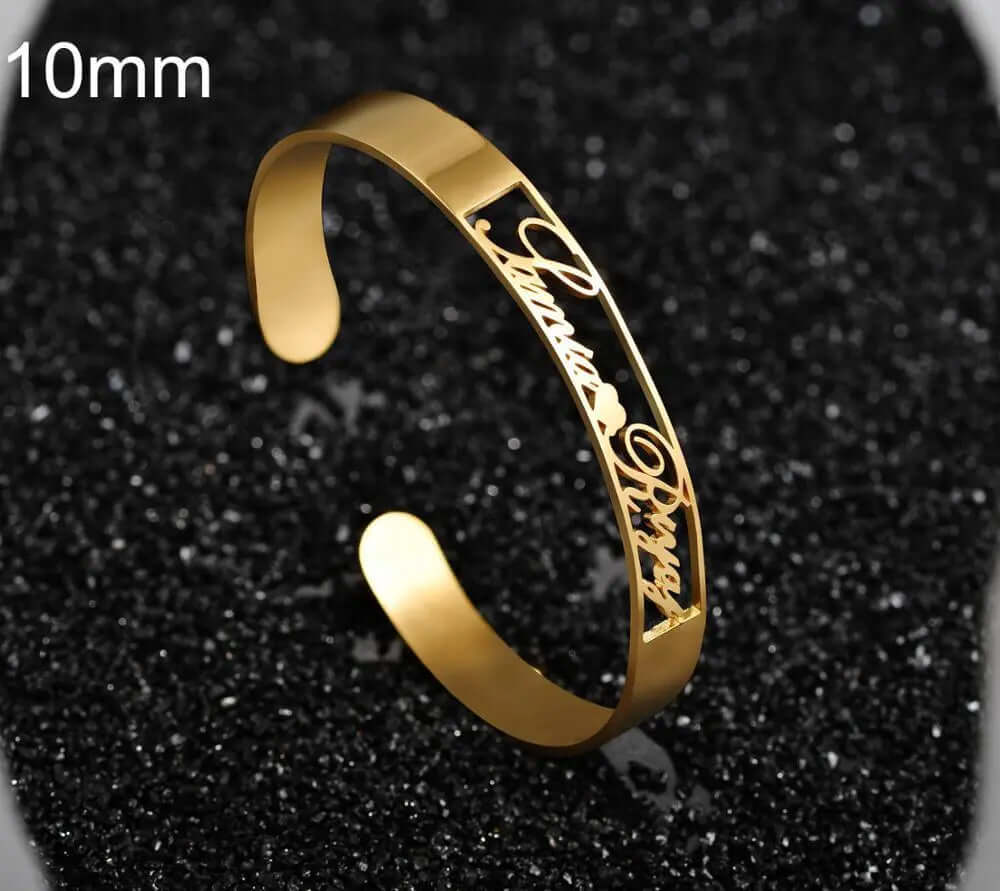Customized Name Bracelet Personalized Custom Bangles Stainless Steel Jewelry | Phonax Services