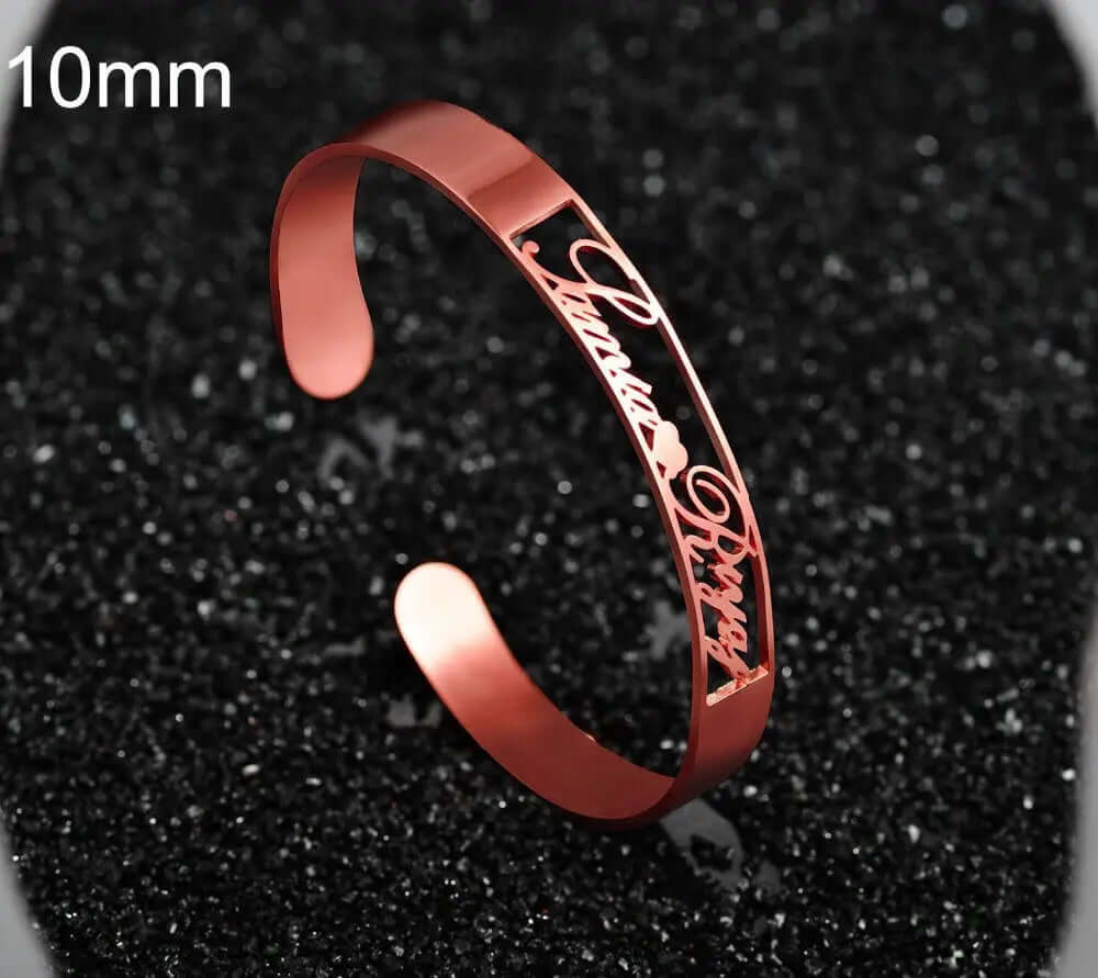 Customized Name Bracelet Personalized Custom Bangles Stainless Steel Jewelry | Phonax Services