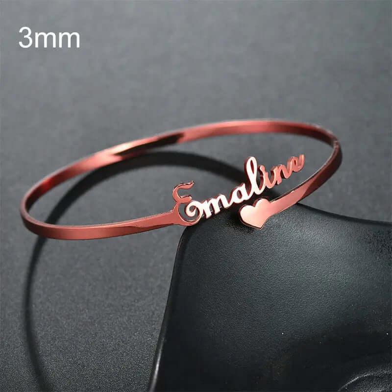 Customized Name Bracelet Personalized Custom Bangles Stainless Steel Jewelry | Phonax Services