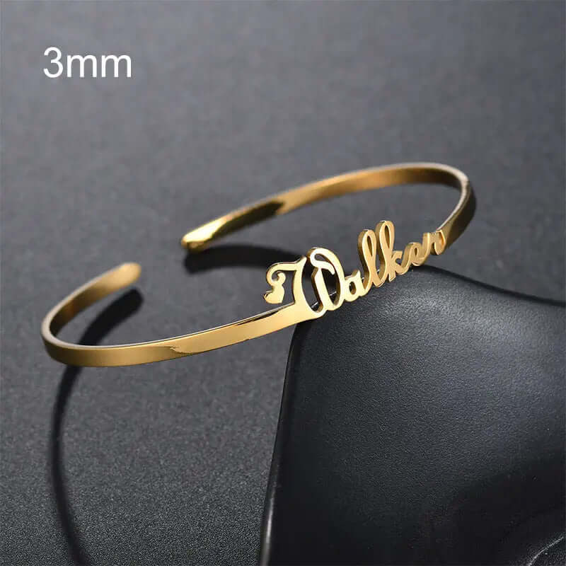Customized Name Bracelet Personalized Custom Bangles Stainless Steel Jewelry | Phonax Services