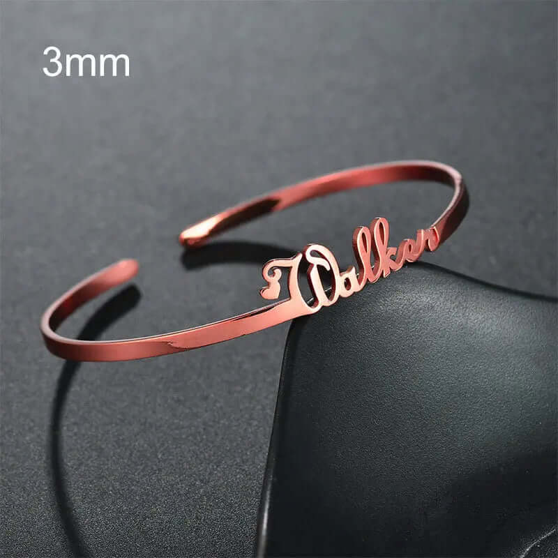 Customized Name Bracelet Personalized Custom Bangles Stainless Steel Jewelry | Phonax Services