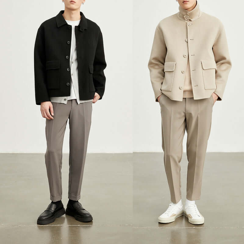 Double-sided Woolen Jacket Men's Short | Phonax Services