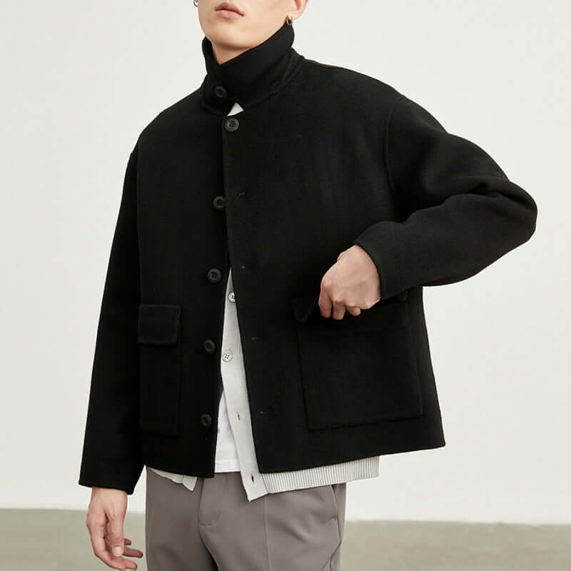 Double-sided Woolen Jacket Men's Short | Phonax Services