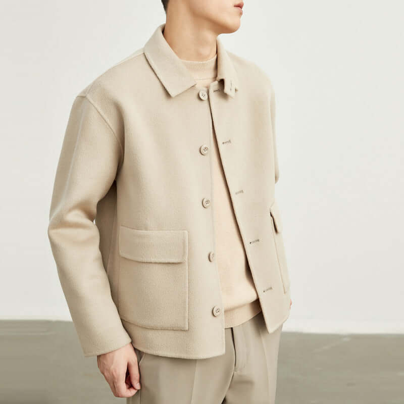 Double-sided Woolen Jacket Men's Short | Phonax Services