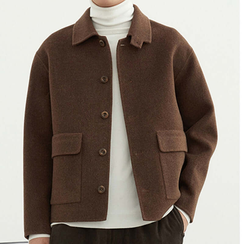 Double-sided Woolen Jacket Men's Short | Phonax Services