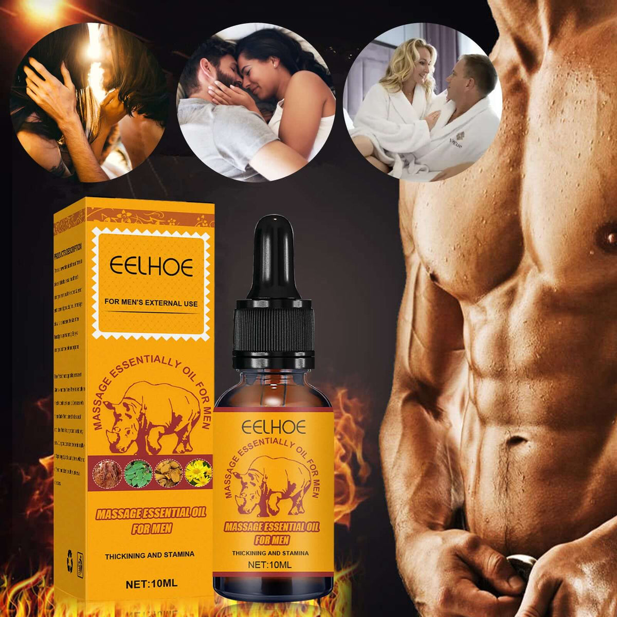 EELHOE Men's Massage Essential Oil – Enhances Stamina and Strength | Phonax Services